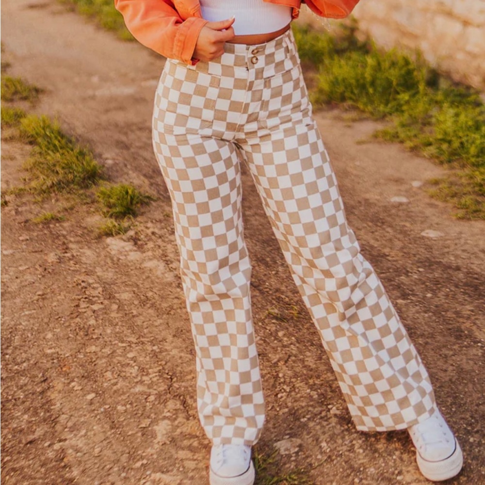 Checkered Western Pants